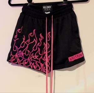 Kill Crew Muay Thai Women's Athletic Flame Shorts Pink
